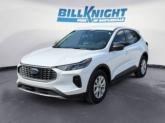 2025 Ford Escape Active in Oxford White — front three-quarter view