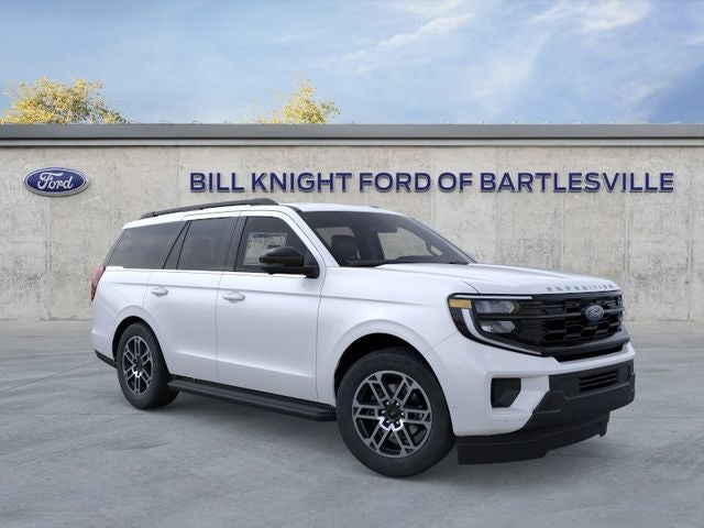 2026 Ford Expedition Active in Star White Metallic Tri-Coat — front three-quarter view