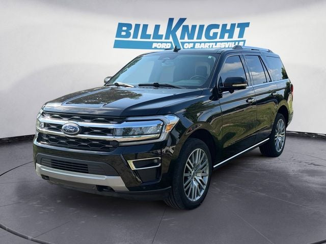 2023 Ford Expedition Limited in Agate Black Metallic — front three-quarter view