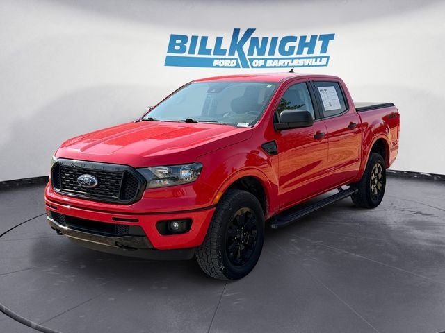2020 Ford Ranger XLT in Race Red — front three-quarter view