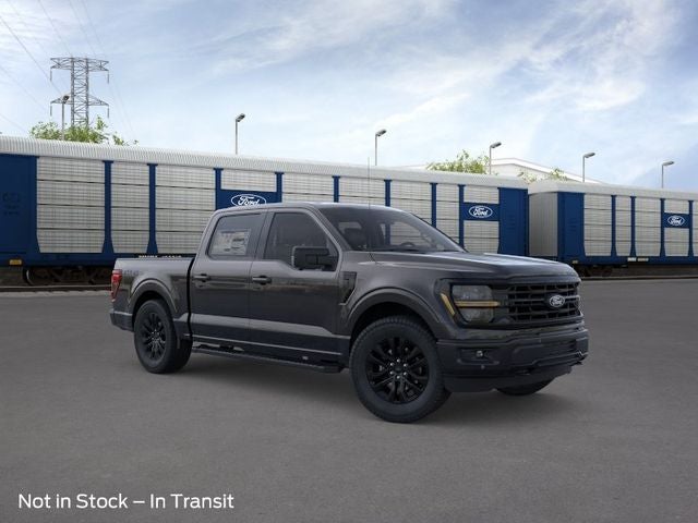 2026 Ford F-150 XLT in Agate Black Metallic — front three-quarter view